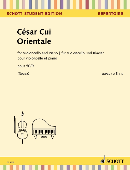 Orientale op.50,9  für Violoncello und Klavier  