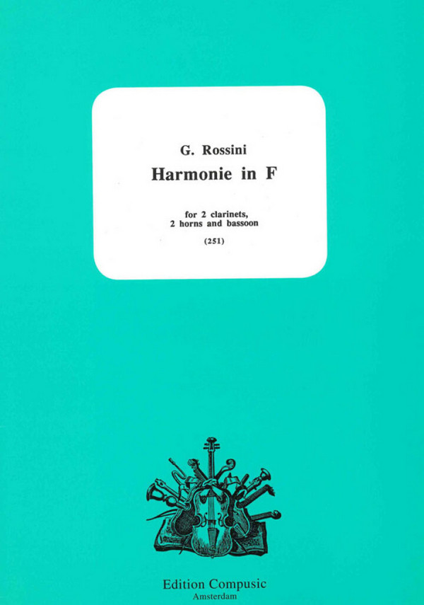 Harmonie F-Dur  für 2 Klarinetten, 2 Hörner und Fagott  Partitur und Stimmen
