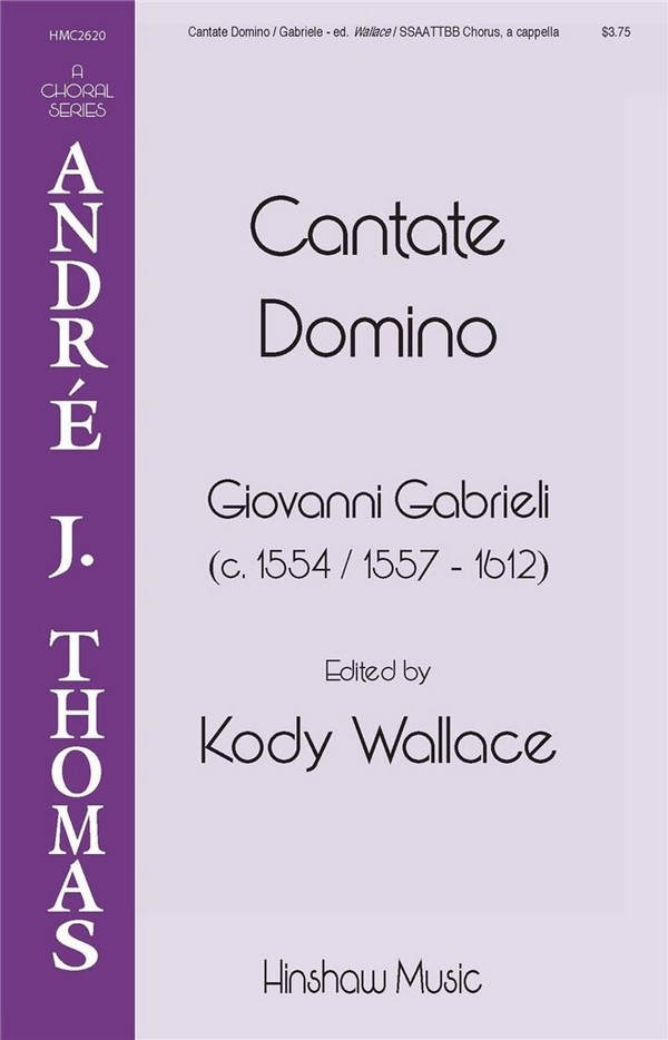 Cantate Domino  SSAATTBB A Cappella  Choral Score