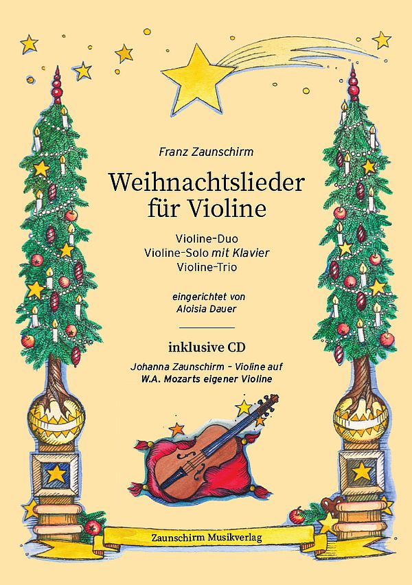 Weihnachtslieder (+CD)  für 2 oder 3 Violinen oder Violine mit Klavier  Partitur