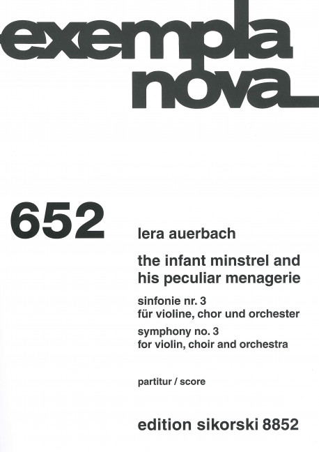 The Infant Minstrel and His Peculiar Menagerie  Violine solo, Chor, Orchester  Studienpartitur