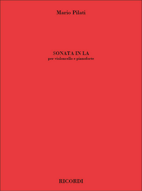 Sonata in La  Cello and Piano  Book
