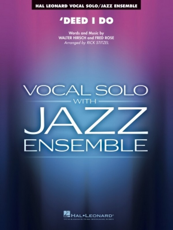 'Deed I Do  Jazz Ensemble and Vocal  Score