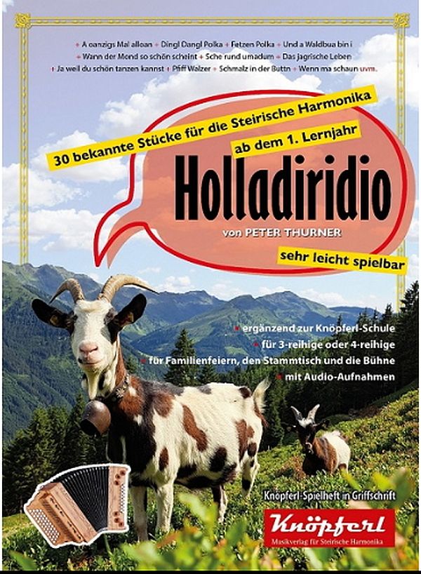 Holladiridio (+Online Audio)  für 3- oder 4-reihige steir. Handharmonika  