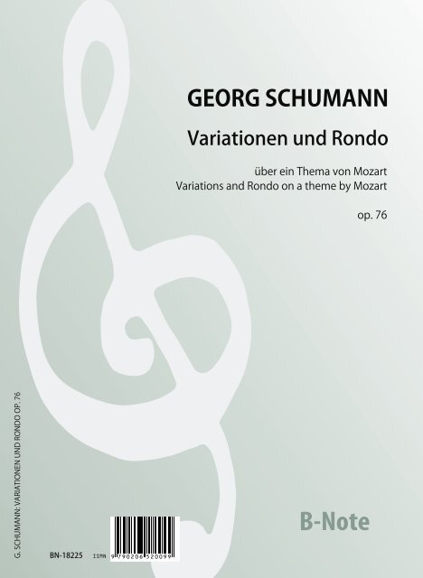 Variationen und Rondo über ein Thema von Mozart für Klavier op.76  Klavier  Spielnoten