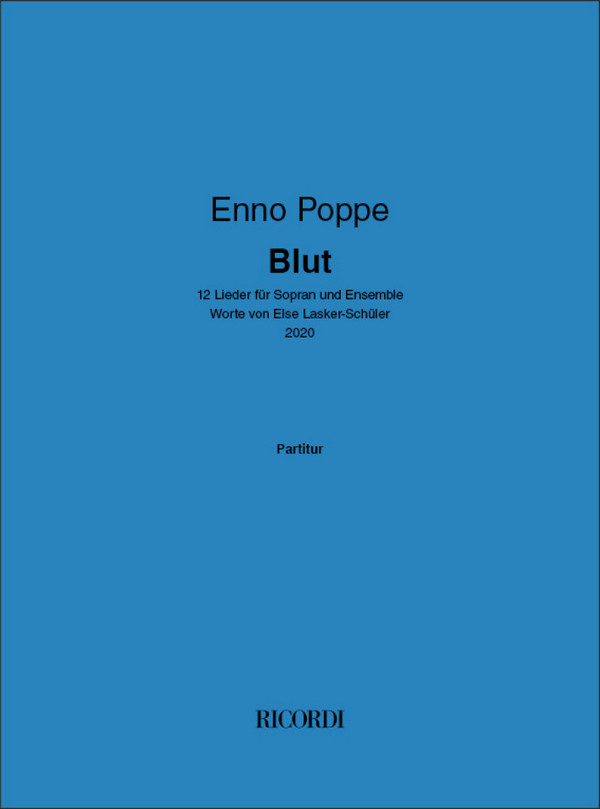 Blut  Ensemble and Soprano  Score
