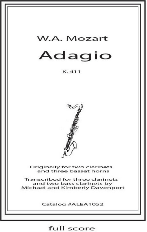 Adagio K.411  Clarinet Quintet  Partitur + Stimmen