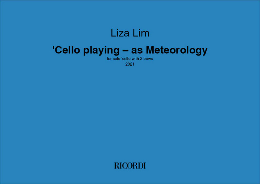 'Cello playing - as Meteorology  Cello Solo  Score