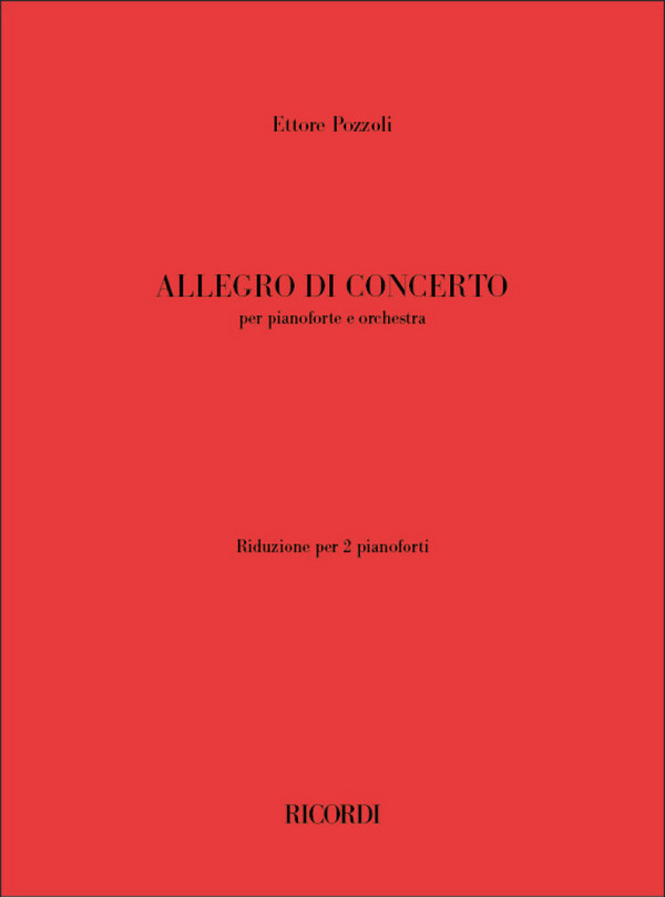 Allegro di concerto  Piano Duet  Score