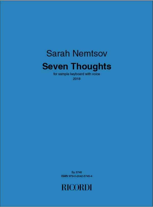 Seven Thoughts  Vocal and Keyboard or Piano  Book