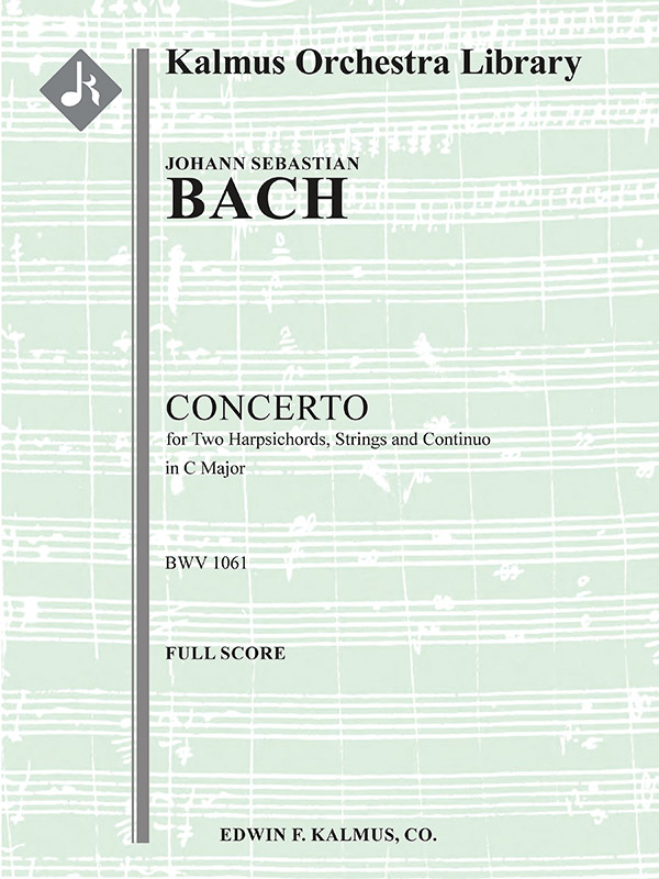 2 Harpsichord Concerto BWV1061 (f/o sc)  Full Orchestra  