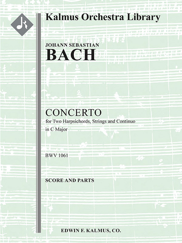 2 Harpsichord Concerto BWV 1061 (s/o)  String Orchestra  