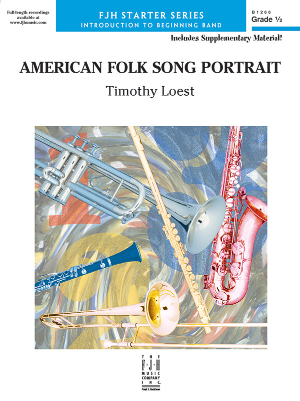 American Folk Song Portrait (c/b score)  Symphonic wind band  