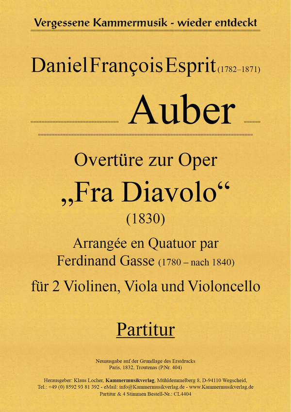 Overtüre zur Oper Fra Diavolo    