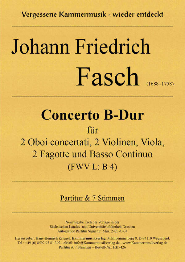 Concerto B-Dur (FWV L: B 4)    