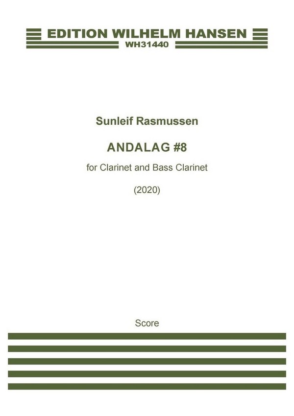 Andalag # 8  Clarinet and Bass Clarinet  Book & Part[s]