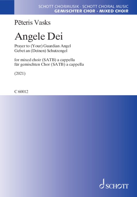 Angele Dei  for mixed choir a cappella  choral score