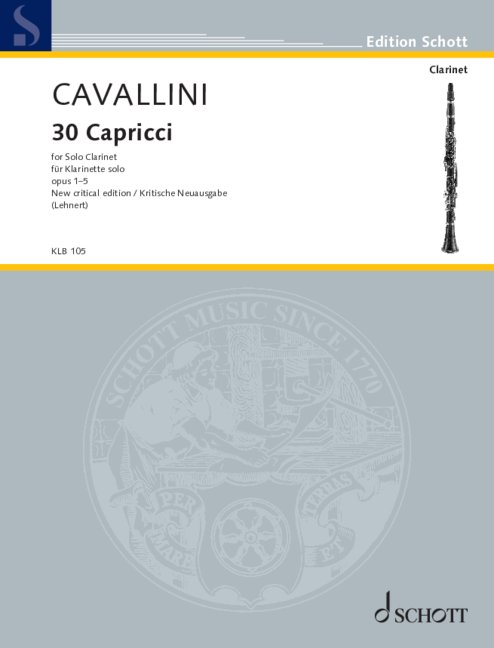 30 Capricci op.1-5  für Klarinette solo  