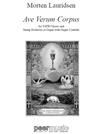 Ave Verum Corpus  for mixed chorus and string orchestra or organ with finger cymbals  score