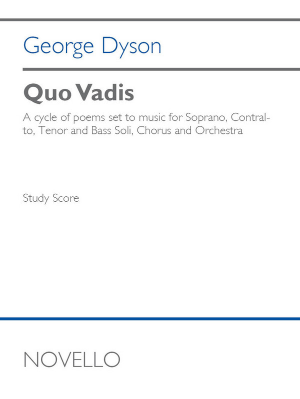 Quo Vadis  Soli, SATB and Orchestra  Studyscore