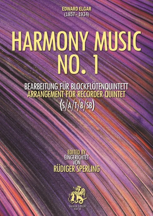 Harmony Music No.1  für Blockflötenquintett (SATBSb)  Partitur und Stimmen