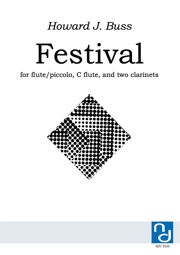 Festival  for flute/piccolo, c flute and 2 clarinets  score and parts