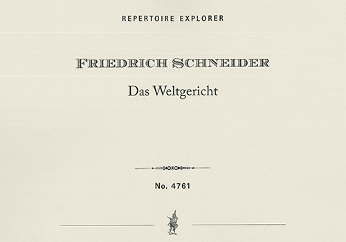 Das Weltgericht (The Universal Judgement), Oratorio (A4, landscape format)  Choir/Voice & Orchestra  