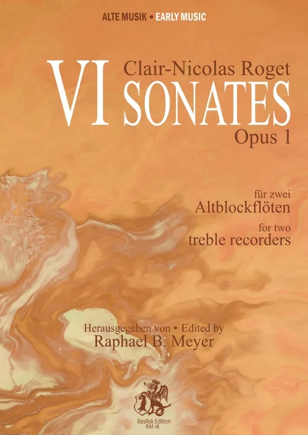 6 Sonates op.1  für 2 Altblockflöten  Partitur