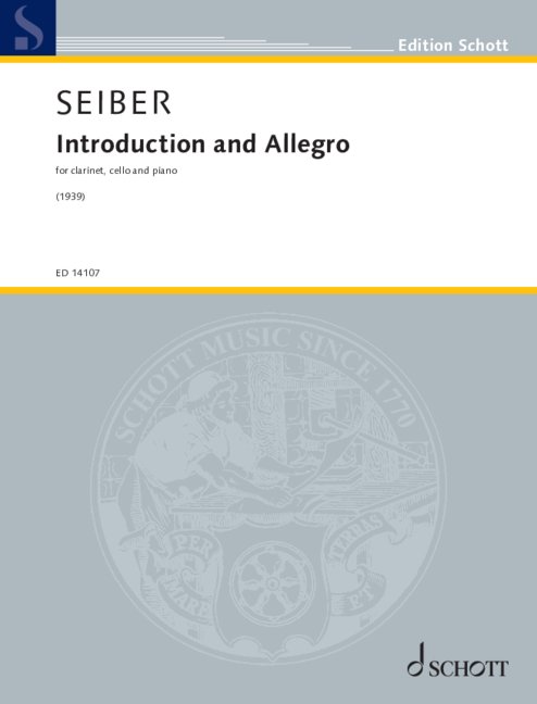 Introduction and Allegro (1939)  for clarinet, cello and piano  score and parts
