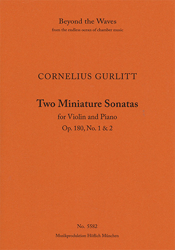 2 Miniature Sonatas for violin & piano, Op. 180, No. 1 and 2 (Piano performance score & solo)  Strings with piano  Piano Performance Score & Solo Violin