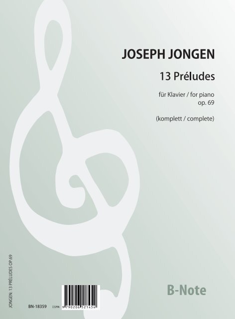 13 Preludes für Klavier op.69 (komplett)  Klavier  Spielnoten