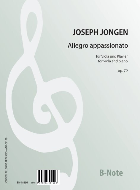Allegro appassionato für Viola und Klavier op.79  Klavier,Viola  Spielnoten