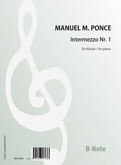 Intermezzo Nr.1 für Klavier  Klavier  Spielnoten