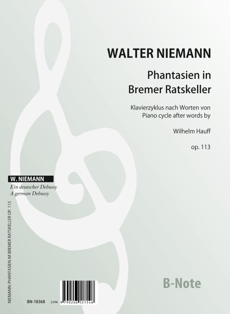 Phantasien im Bremer Ratskeller für Klavier op.113  Klavier  Spielnoten