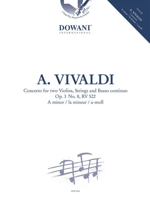 Concerto a-minor Op.3 No.8 RV 522  Violin  Book & Audio-Online