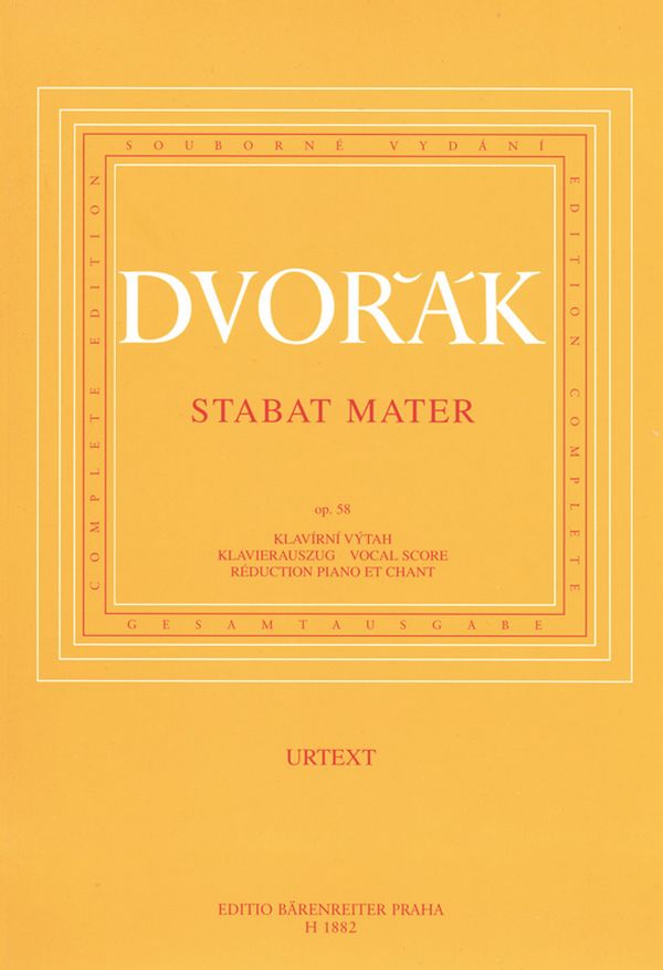 Stabat mater op.58 für Soli,&nbsp;&nbsp;Chor und Orchester&nbsp;&nbsp;Klavierauszug
