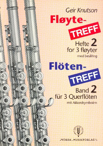 Flötentreff Band 2 für  für 3 Flöten mit Akkordsymbolen  Spielpartitur (dt/nor)