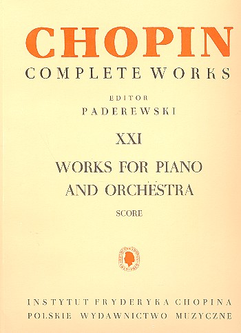 Works&nbsp;&nbsp;for piano and orchestra&nbsp;&nbsp;score