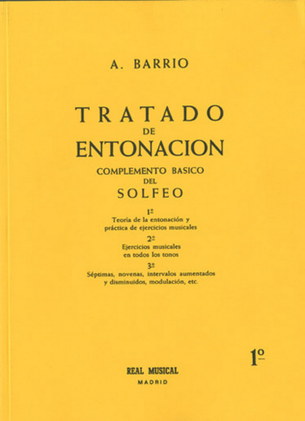 Adelino Barrio, Tratado de Entonación, 1°  Alle Instrumente  Buch