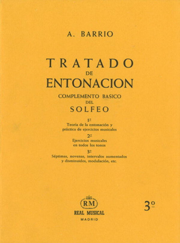 Adelino Barrio, Tratado de Entonación, 3°  Alle Instrumente  Buch