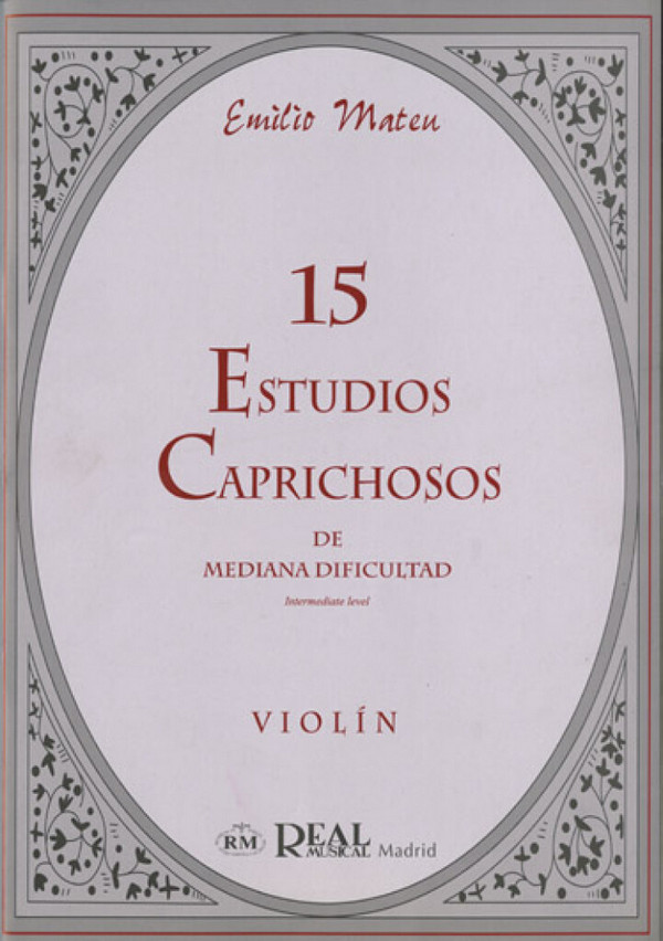 15 Estudios Caprichosos de Mediana Dificultad  Violine  Buch