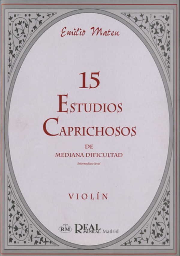 15 Estudios Caprichosos de Mediana Dificultad&nbsp;&nbsp;Violine&nbsp;&nbsp;Buch