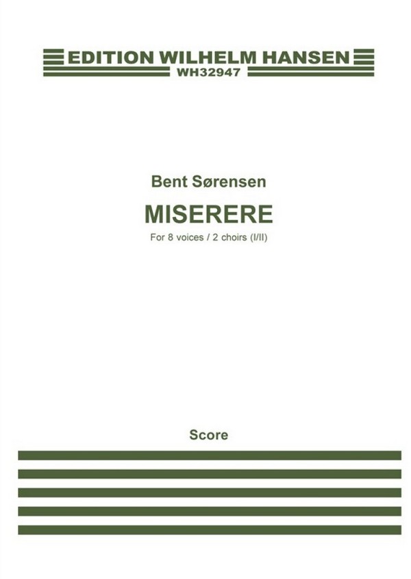 Miserere  for 8 voices/2 choirs (I/II)  score (la)