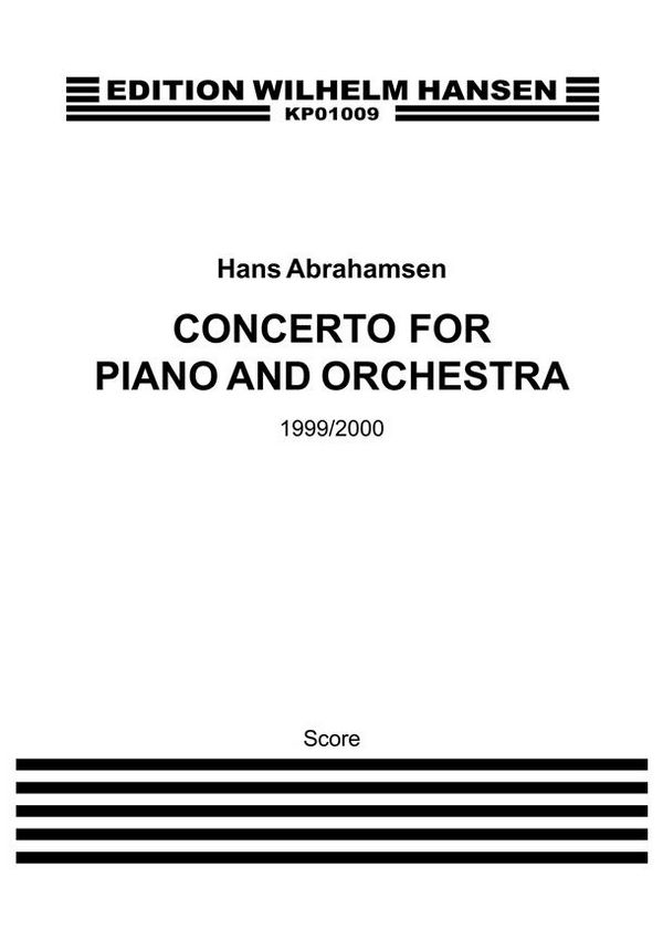 Concerto&nbsp;&nbsp;for piano and orchestra&nbsp;&nbsp;score, Grossformat