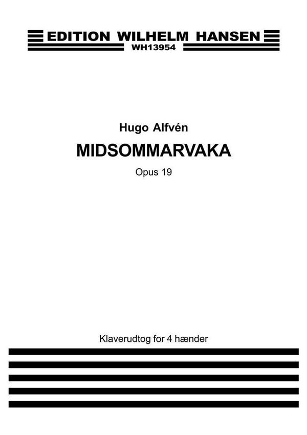 Midsommarvaka op.19  for orchestra  reduction for piano 4 hands