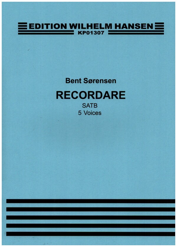 Recordare  for 5 voices (SAA/TB) a cappella  score (la)
