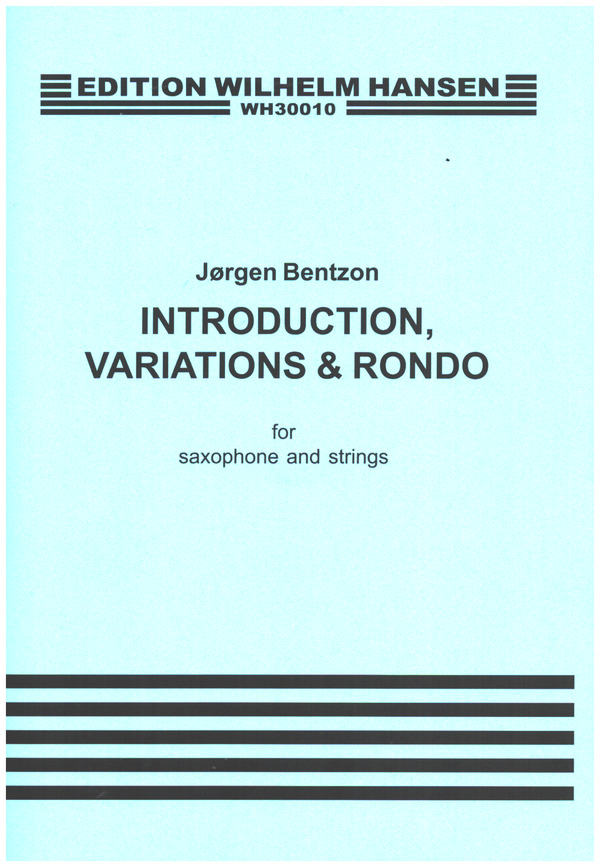 Introduction Variations & Rondo  for alto saxophone and strings  score