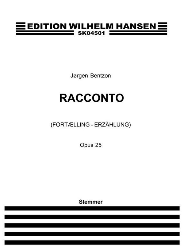 Racconto op.25  for flute, saxophone, bassoon and double bass  parts
