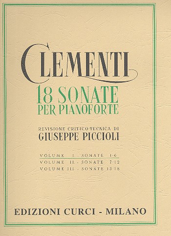 18 sonate vol.1 (nos.1-6)  per pianoforte  