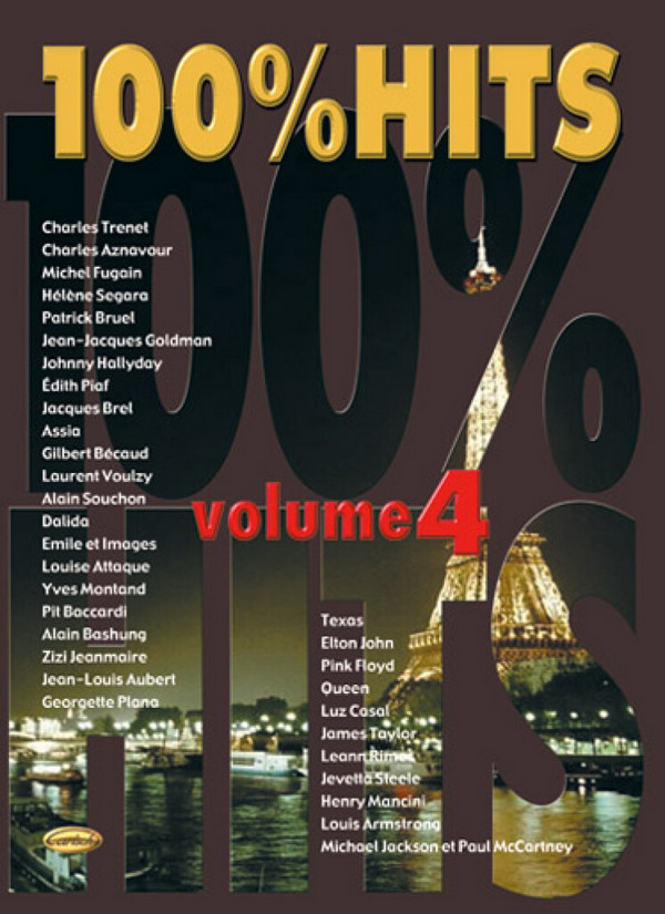100% Hits, Volume 4  Piano, Vocal and Guitar  Buch
